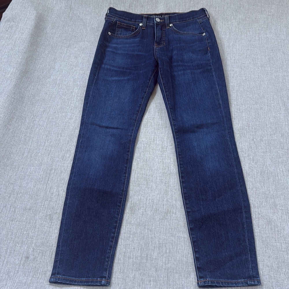 Veronica‎ Beard Brooke Skinny Mid Rise Denim Jean Size 27 Dark Wash